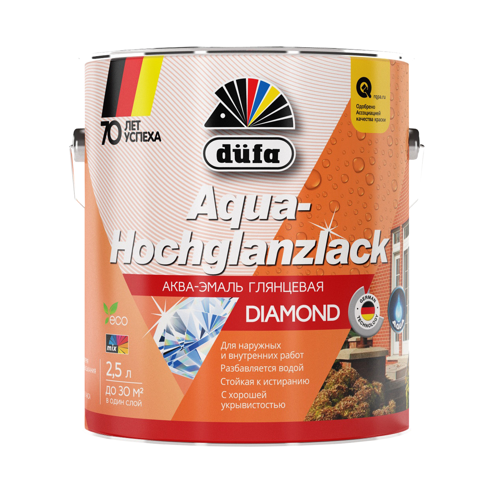 Эмаль глянцевая Aqua Hochglanzlack